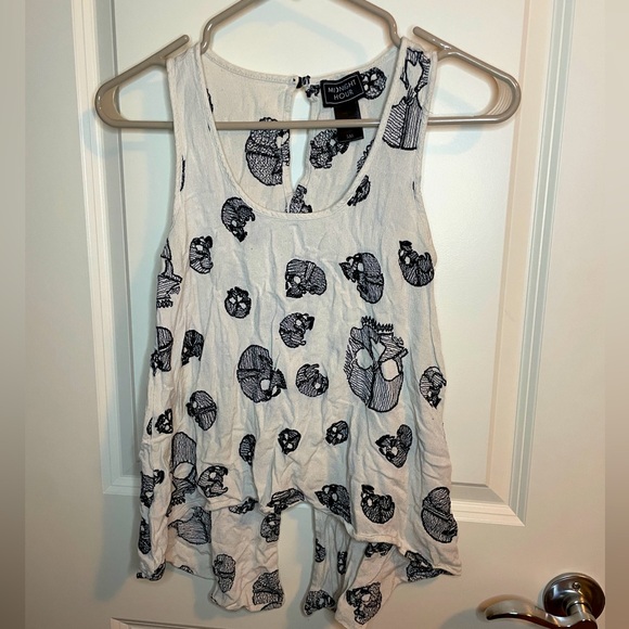 White & black Skull Tank top - Picture 1 of 2